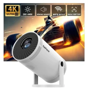 KaiAqua Portable Projector FY300 4K HDMI Dual Wifi6 Allwinner H713 BT5.4 1080P 1280*720P Home Cinema Outdoor Projetor NEW 2025