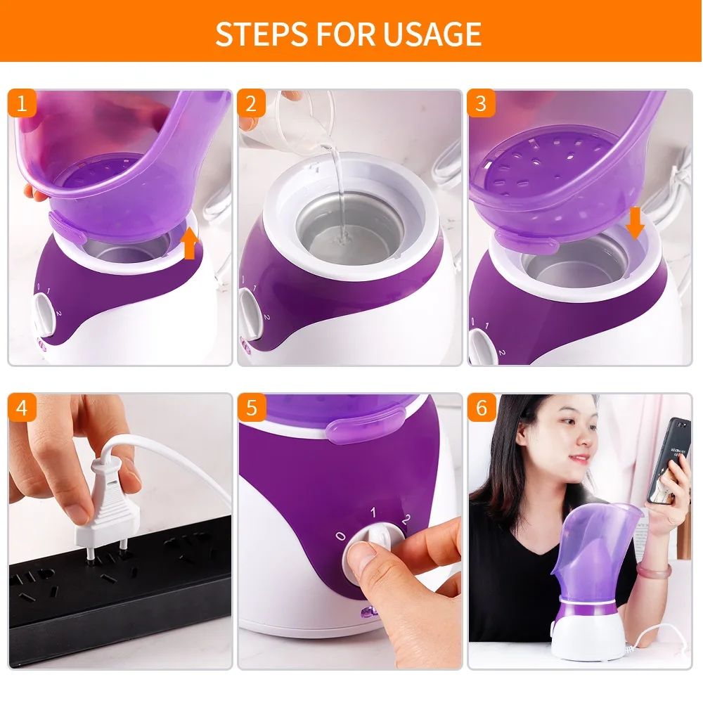 50ML Facial Steamer Nano Steamer Hot Sprayer Face Humidifier Skin Moisturizing Pores Cleansing Skin Deep Hydration Control Oil
