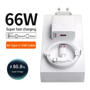 Saada15b38fbc4c8d94248fd07fae7d40u-3.webp 6A 66W Super Fast EU Wall Charger For Huawei Mate 40 50 60 P50 Nova 8 9 10 Honor 90 100 X7 X8 X9 Magic Type C Charging USB Cable