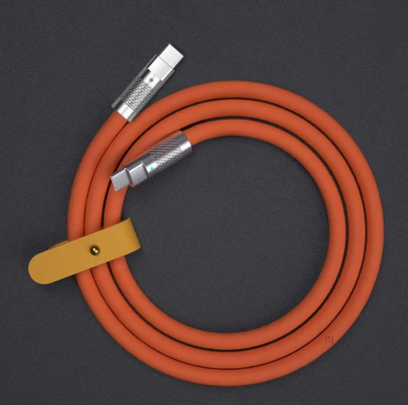 120w 6a Super Fast Charge PD Type C Liquid Silicone Cable Quick Charge 1M 2M Usb Cable Usb C to C Charger Cable