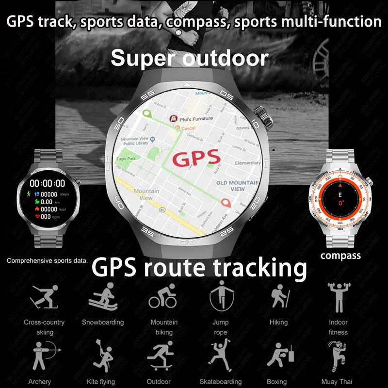 New For Huawei Watch GT5 Pro Smart Watch HD AMOLED Screen NFC GPS Tracker Bluetooth Call Health Waterproof Smartwatch Men Women