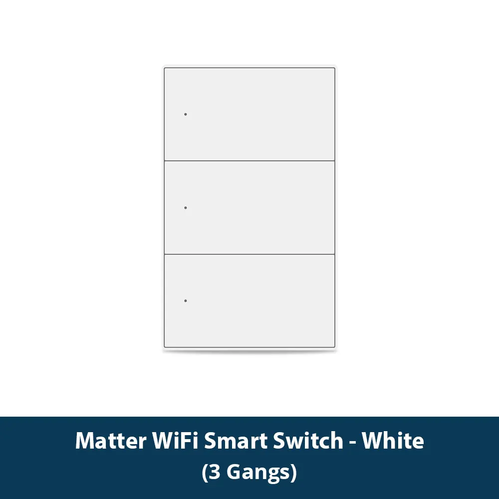 Zemismart Matter WiFi 1 2 3 4 6 Gangs Smart Wall Light Switch Neutral Required with Big Button SmartThings App Homekit Control
