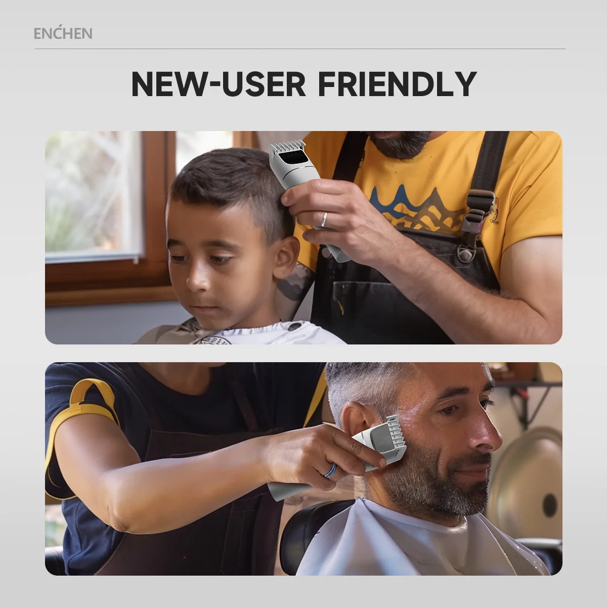 ENCHEN Hair Trimmer Professional Hair Cutting Machine Hair Clipper Cordless Haircut Electric Adjustable Trimmer for Men -Boost 2