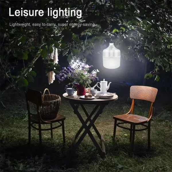 USB Rechargeable Camping Light Bulb Super Bright Portable LED 3 Modes Outdoor Lamp Emergency Fishing BBQ Tents Night Lighting