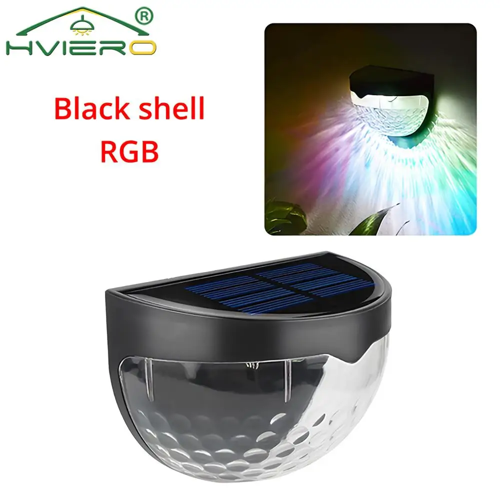 Outdoor Wall Lamp Solar Hedge Light 6LED Half Round Ladder Courtyard Garden Induction IP65 Waterproof Decoration Lighting Bright