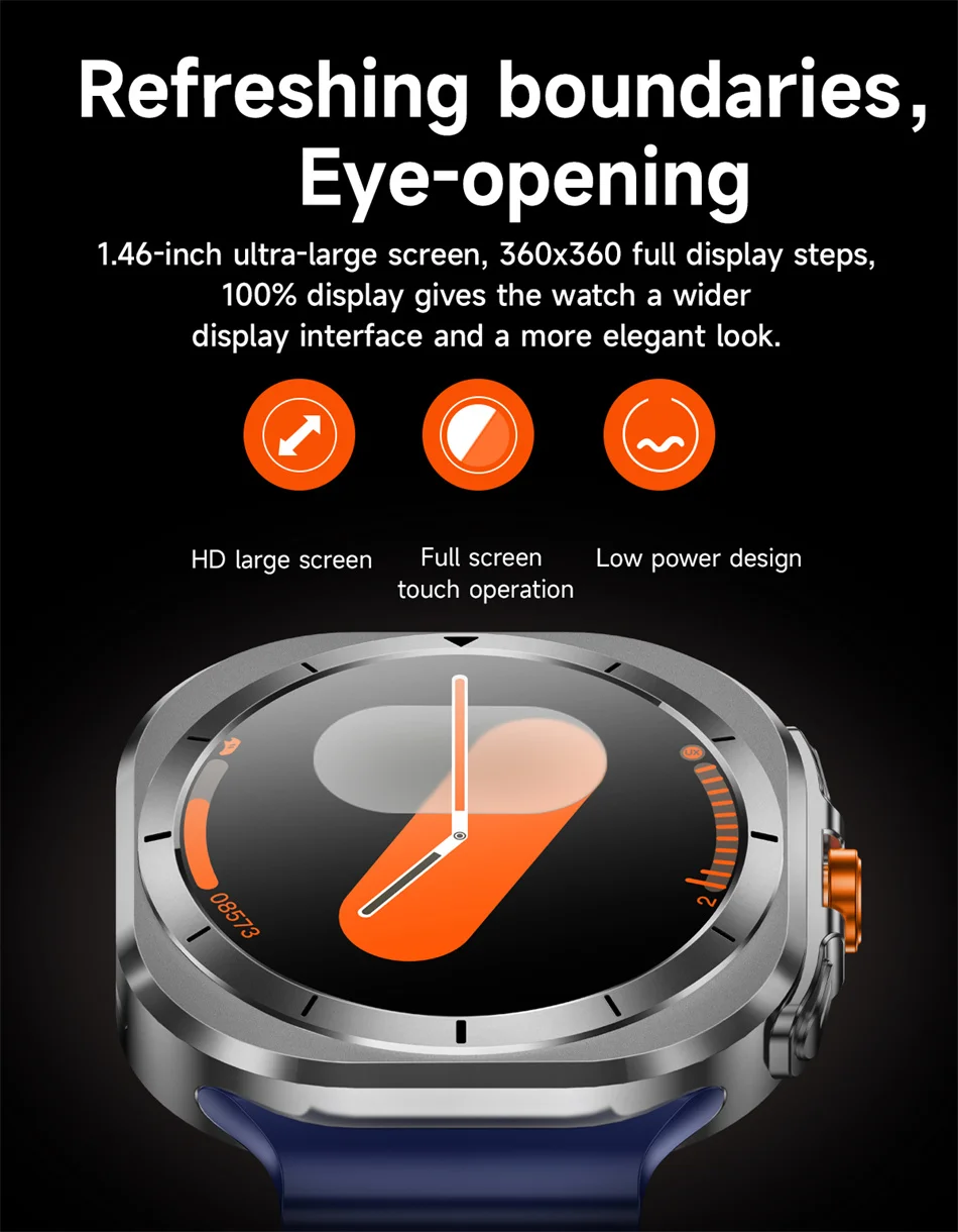 2025 New For Samsung Galaxy Watch 7 Ultra GPS NFC Smart Watch Men 1.43 " AMOLED Always Display IP68 BT Call Sports Smartwatches