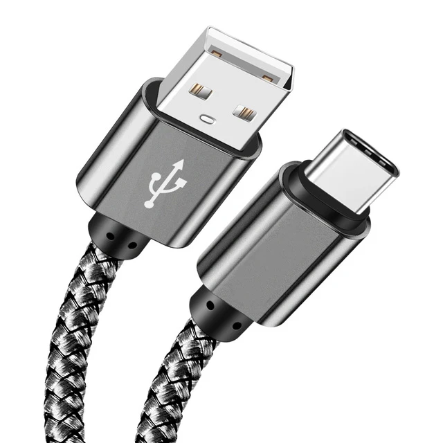 USB A to Type C Charging Cable 2A Fast Charger Nylon Data Cable 1M 2M 3M For Iphone Android Huawei Samsung TypeC Charging Device