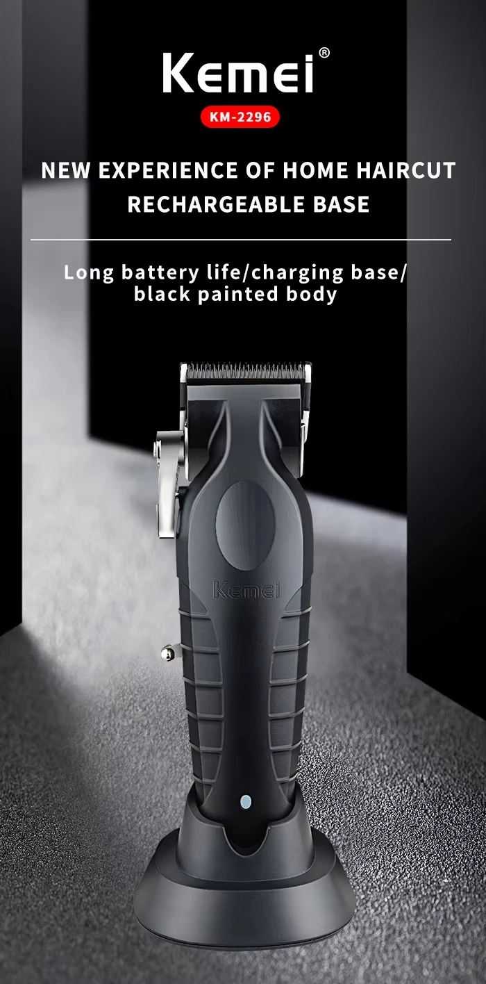 Kemei KM-2296 KM-2299 KM-1102 Professional Hair Clipper Kit Electric Shaver Male Hair Cutting Machine Men’s Cordless Trimmer