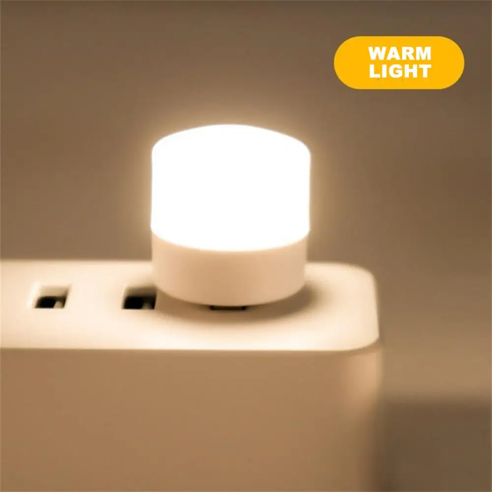 Desk Lamp Bulb Mini Led Usb Rechargeable Small Round Reading Night Light Desk Book Lights Power Bank Charging