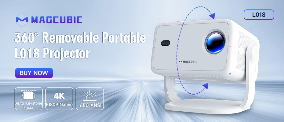 Magcubic 580ANSI Auto Focus Projector Android 11 4K 1080P Wifi6 Voice Control Allwinner H713  BT5.0 Home Cinema HY350 Pro