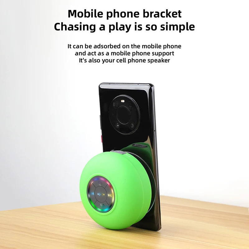 Xiaomi Portable Wireless Bluetooth Speaker LED IPX4 Waterproof Loudspeaker Outdoor Bathroom Large Suction Cup Stereo Sound Box