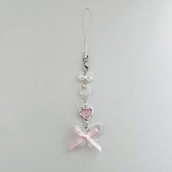 Sweet Y2K Cute Strawberry Mobile Phone Lanyard Lovely Fruits Phone Chain For Girls Aesthetic Cellphone Keychain