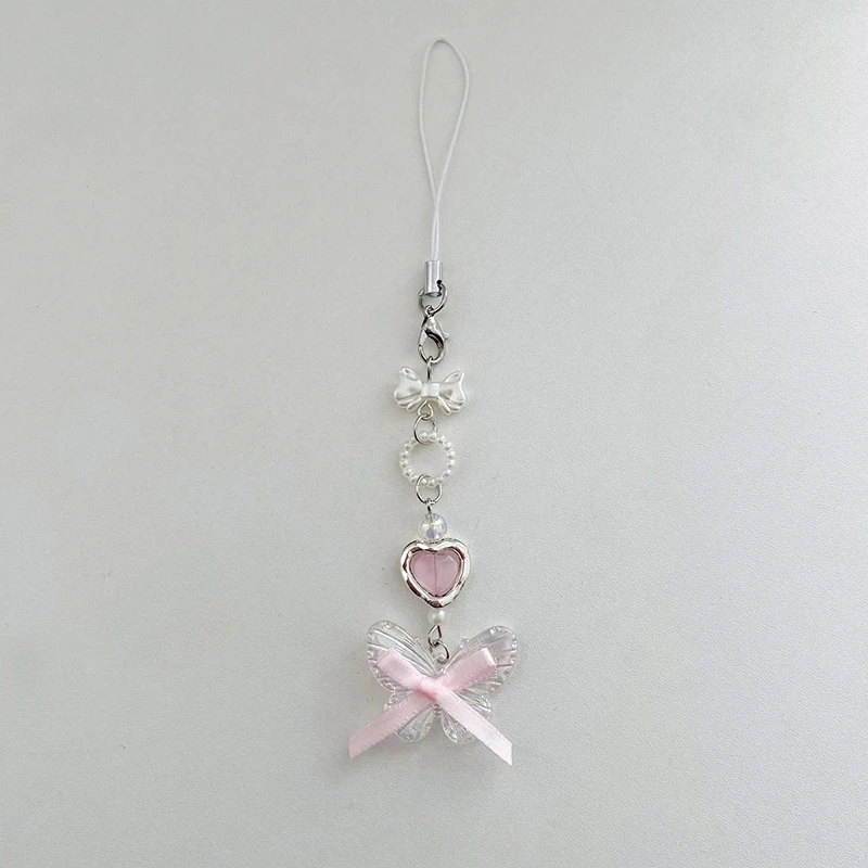 Sweet Y2K Cute Strawberry Mobile Phone Lanyard Lovely Fruits Phone Chain For Girls Aesthetic Cellphone Keychain