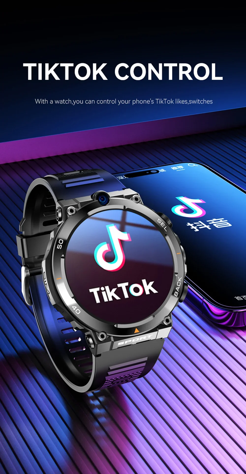1.39-inch 4G Network SIM Card Smart Watch Dual Camera GPS Wifi NFC Rugged 64G-ROM Google Play IP67 Android Men Women Smartwatch