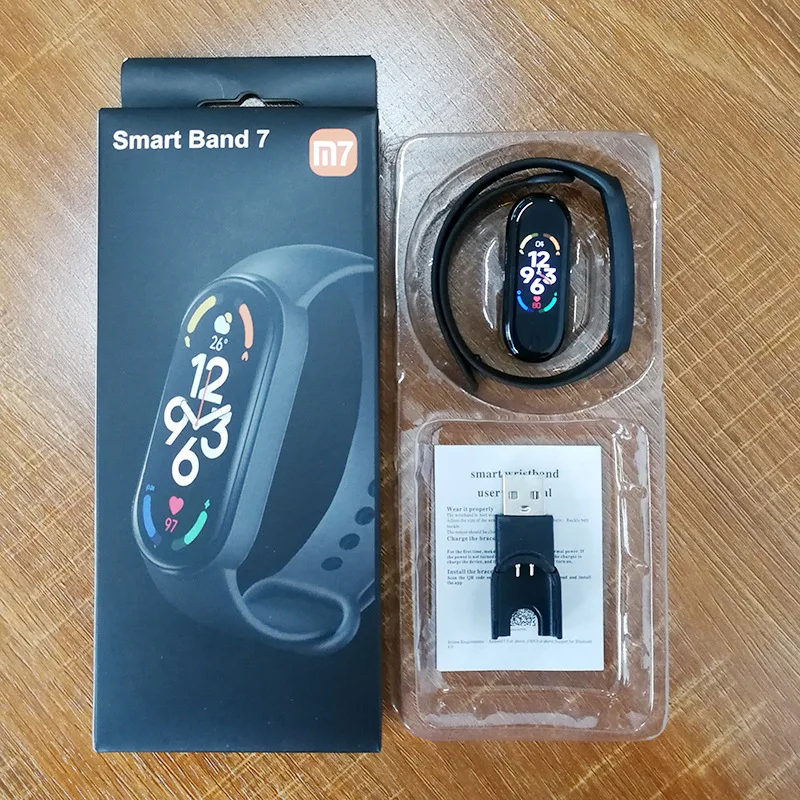 M7 Smart Band Watch Silicone Heart Rate Smart Band Varied Dials Fitness Tracker Blood Pressure Sport Bracelet For Mi Band 7