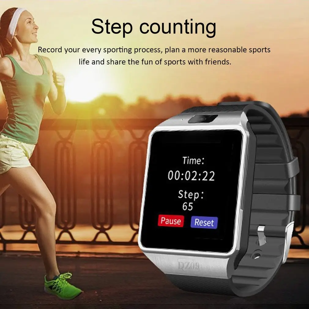 DZ09 Touch Screen Smart Watch With Camera Multi Language Wrist Watch SIM Card Smartwatch For IOS Android Phone Druopshipping