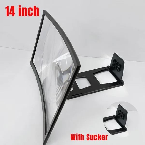 Curved Mobile Screen Amplifier 3D HD Movie TV Screen Amplifier Smartphone Screen Amplifier 12inch for Home Office