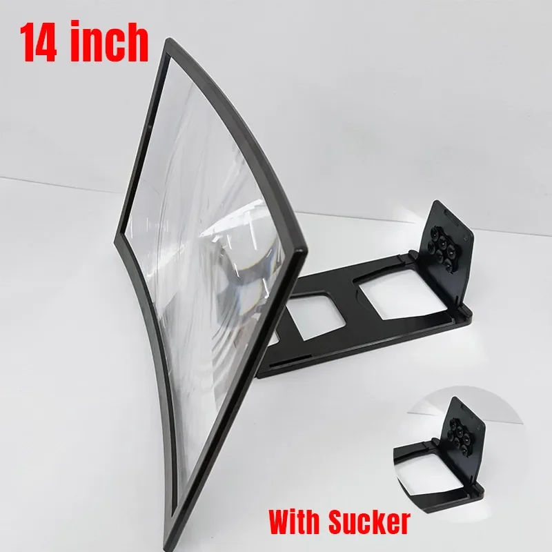 Curved Mobile Screen Amplifier 3D HD Movie TV Screen Amplifier Smartphone Screen Amplifier 12inch for Home Office