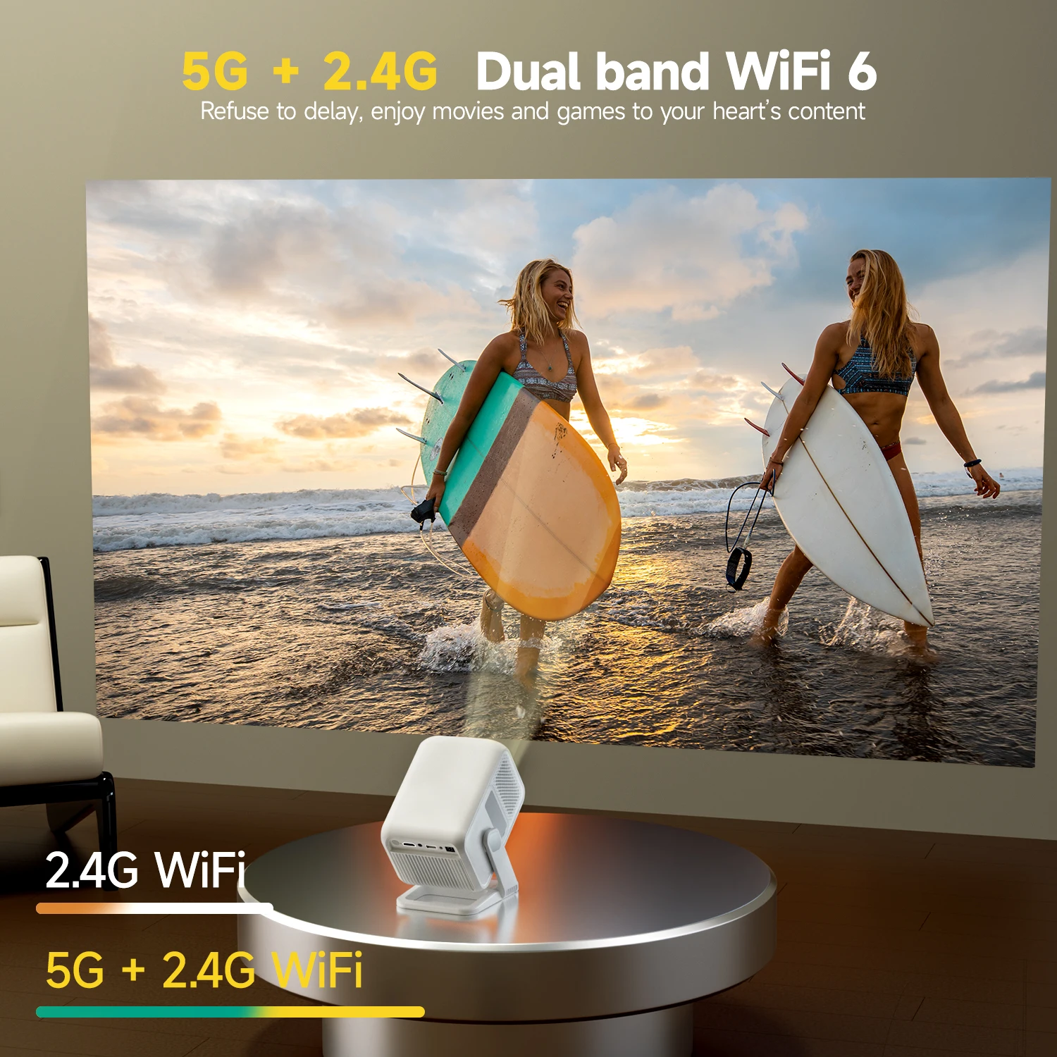 Magcubic HY310X 4K Mini Projector With Full HD 1080P 420ANSI Android 11 Auto Focus Keystone for Outdoor Theater Stand Projector