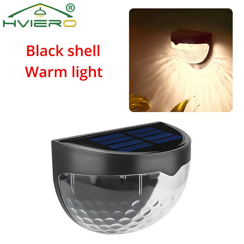 Outdoor Wall Lamp Solar Hedge Light 6LED Half Round Ladder Courtyard Garden Induction IP65 Waterproof Decoration Lighting Bright