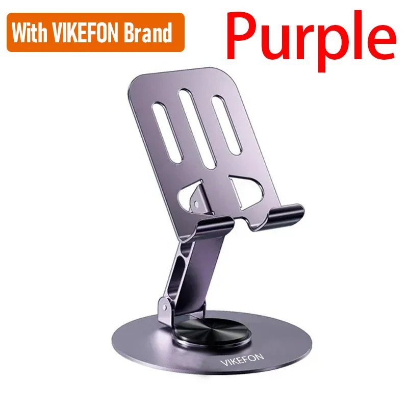 720 Rotate Aluminum Alloy Portable Tablet Holder For iPad Adjustable Flexible Folding Lazy Desktop Live Mobile Phone Stand Mount