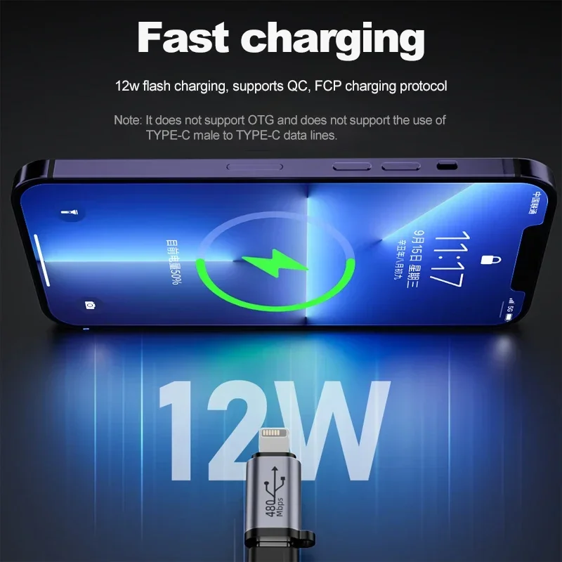 USB Type-C Adapter Type C To Lightning To Micro Mini USB Female To Male Converters For Xiaomi Samsung Charger Data Cable