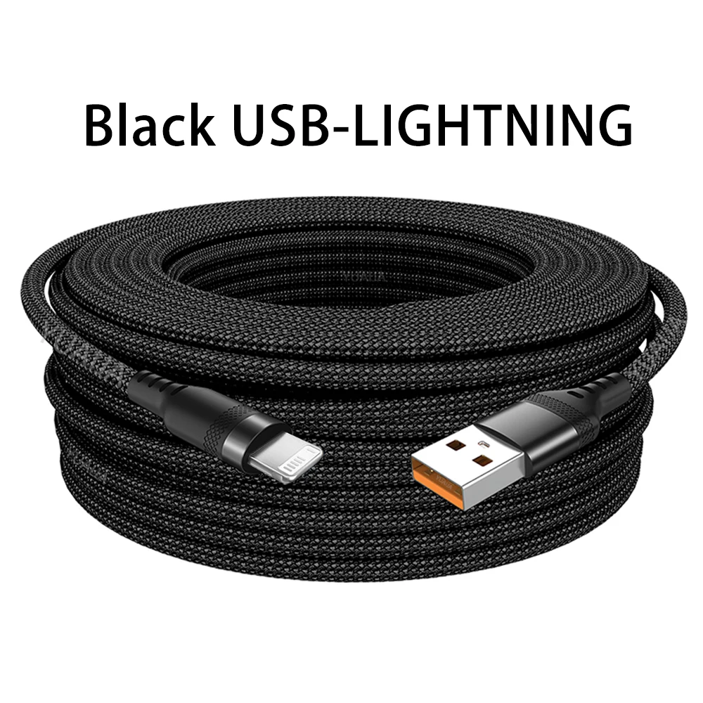 USB TYPE C Fast Charge Cable LIGHTNING 3m 5 Meters USB C Android Micro USB Extend Charging Cable for iPhone 14 Xiaomi OnePlus