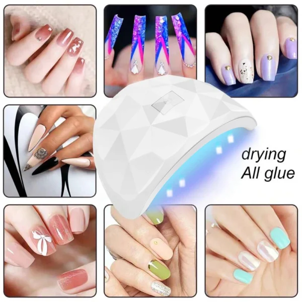 LULAA UV Nail Polish Lamp Gel Curing Polishing Lamp with Three Timing Modes & Automatic Sensing Mode Is Suitable for Home Salon