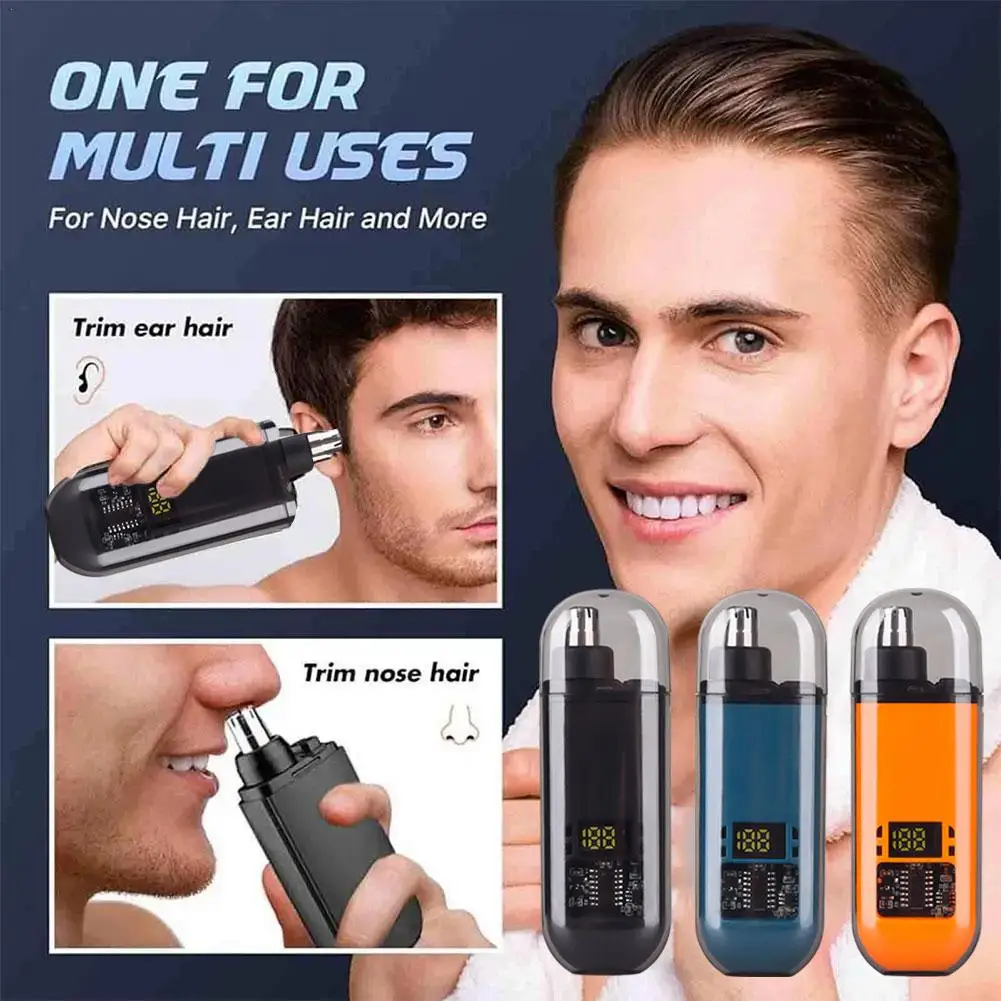 2 in 1 Electric Nose Hair Trimmer Clipper Rechargeable Multi-kinetic Shaving Unisex Automatic Washable Personal Care Appliances