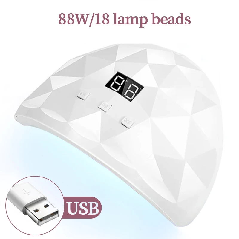 LULAA UV Nail Polish Lamp Gel Curing Polishing Lamp with Three Timing Modes & Automatic Sensing Mode Is Suitable for Home Salon