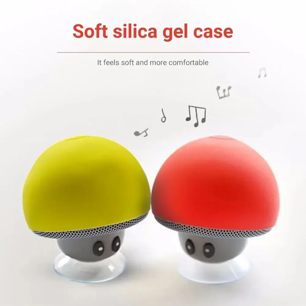 XIKCU Bluetooth Mushroom Speaker Waterproof Can Be Used as a Mobile Phone Holder Suitable for Family Parties and Small Parties