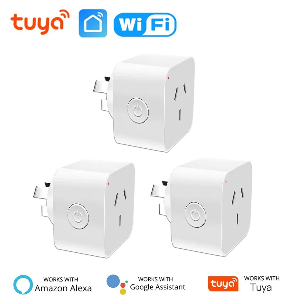 Tuya Smart Socket WiFi Intelligent AU Plug With Power Monitor Wireless Timing Socket Voice Control Works With Alexa Google Home