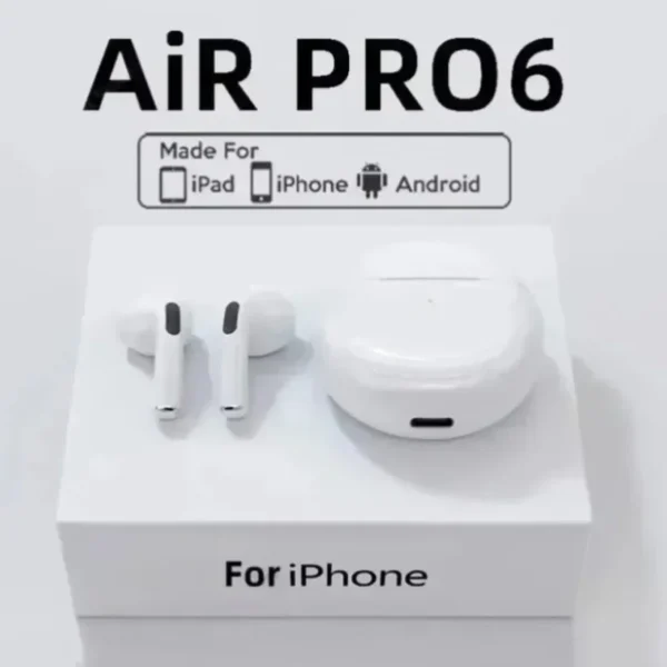 Original Air Pro 6 TWS Wireless Bluetooth Headset 5.3 Headphone Mini Earphone with Mic Charging Box for Xiaomi iPhone Earbuds