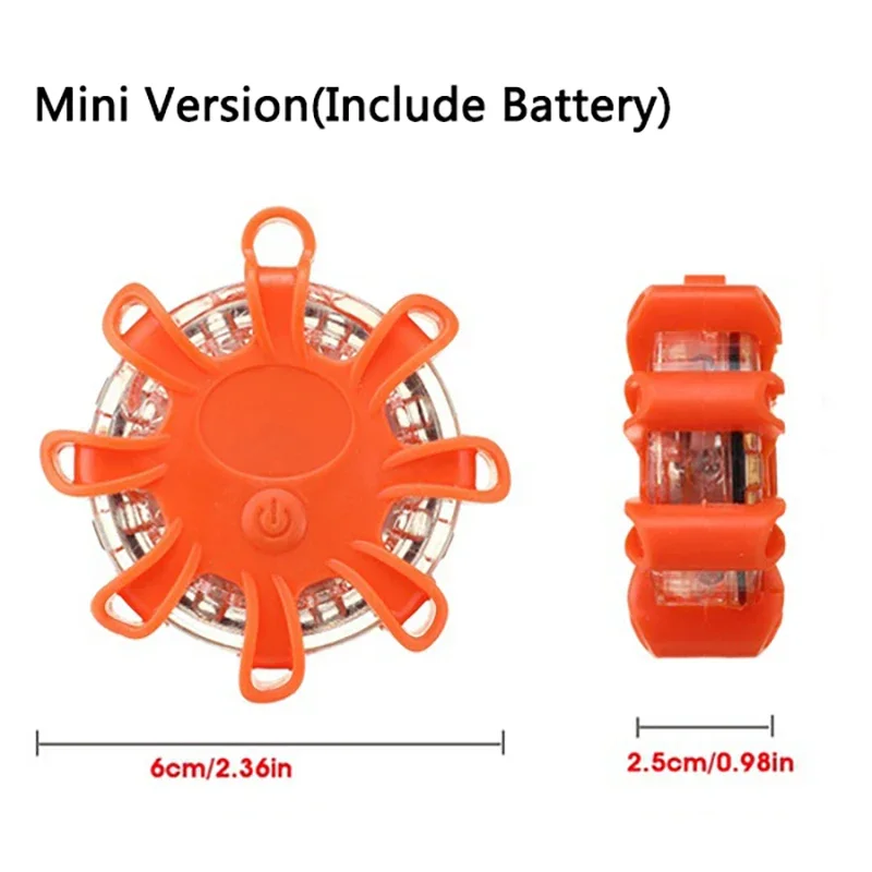 1-3Pack LED Emergency Lights 9Mode Safety Warning USB Rechargeable Flashing Lamp Red Strobe Dash Light for Trucks Vehicle Car
