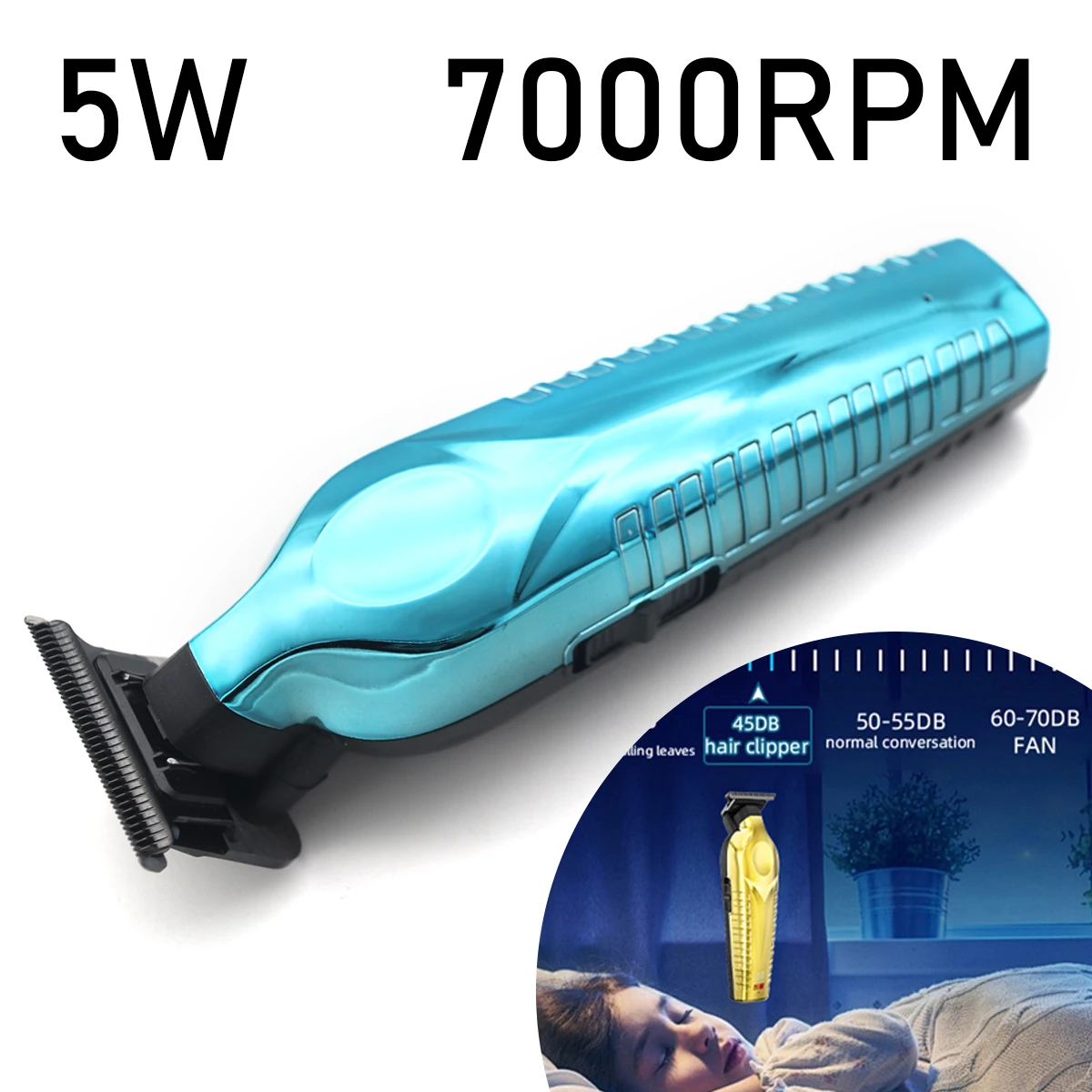 Hair Trimmer for Men Zero Gapped DLC TBlade Oil Head LED Display Low Noise Cordless Professional Hair Clipper Finishing Machine