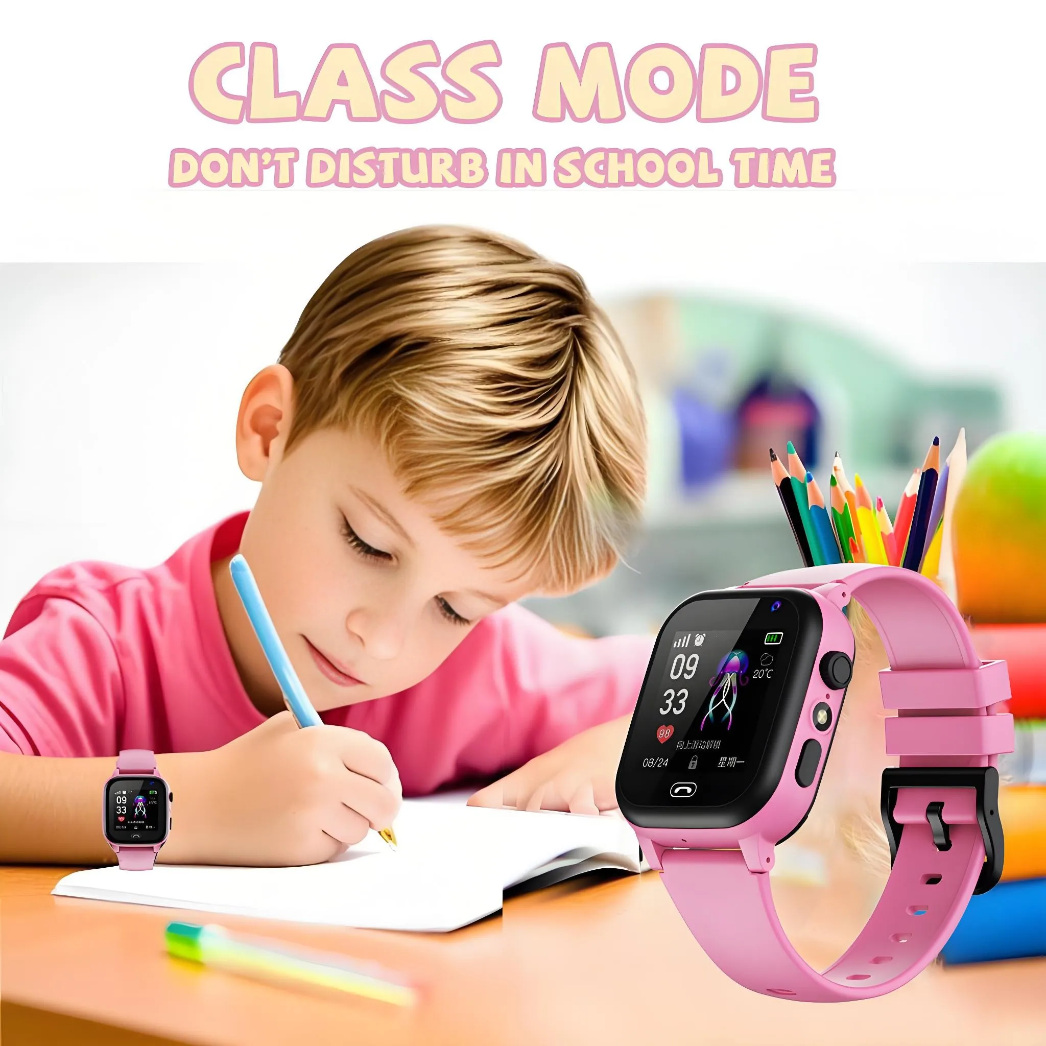 ﻿ Kids Smart Watch Phone 4G Sim Card 2G Internet SOS LBS Location Call Child SmartWatch Camera Waterproof Clock For Boys Girls