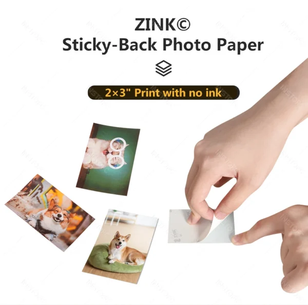 MT53 Color Photo Portable Printer Mobile Phone Mini Handheld Pocket Wifi Bluetooth Printing Machine 2x3 inch Sticky-Backed Paper