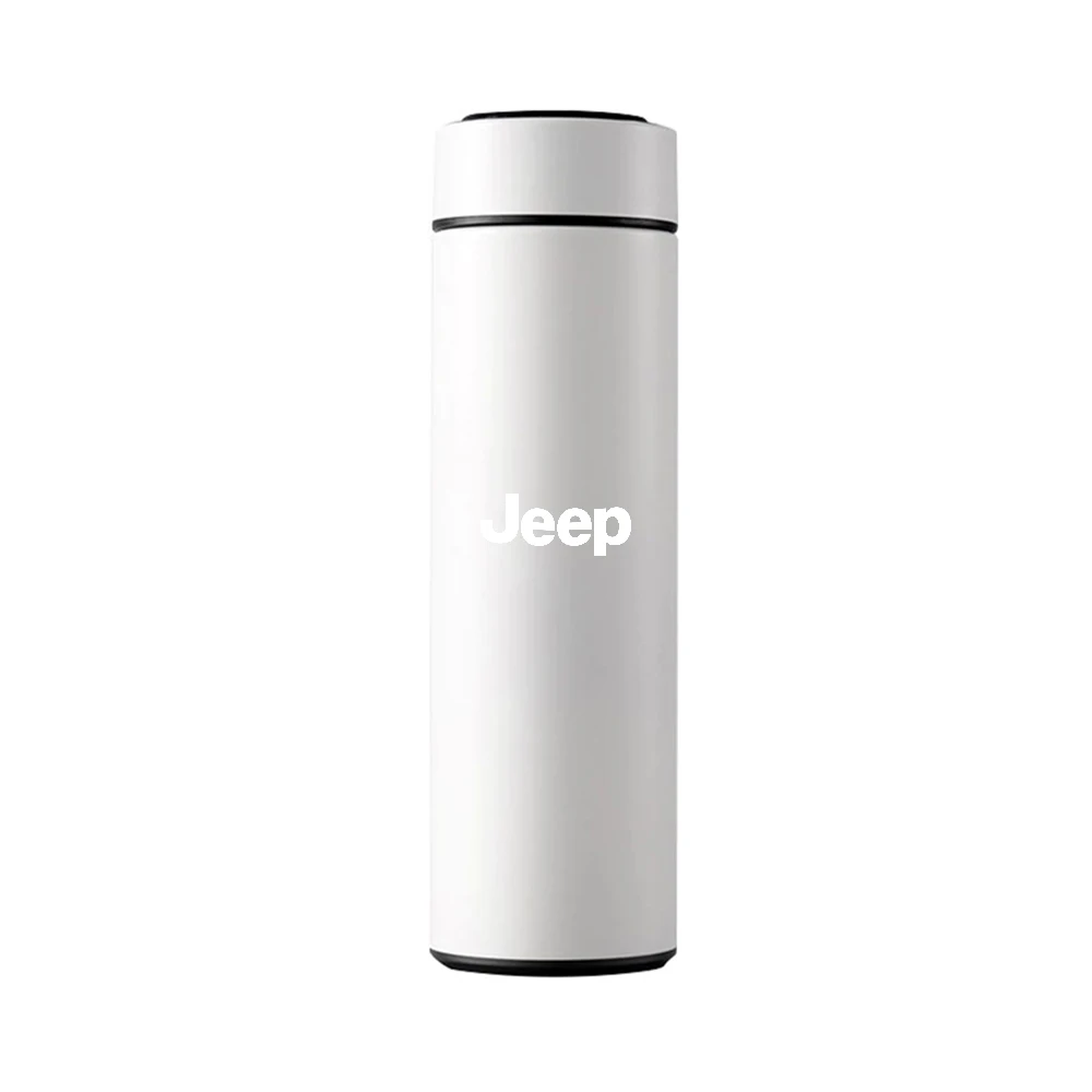 Car Stainless Steel Smart Thermos Mug Thermos LED Display Temperature For Jeep Renegade Patriot Wrangler Cherokee Compass Trail