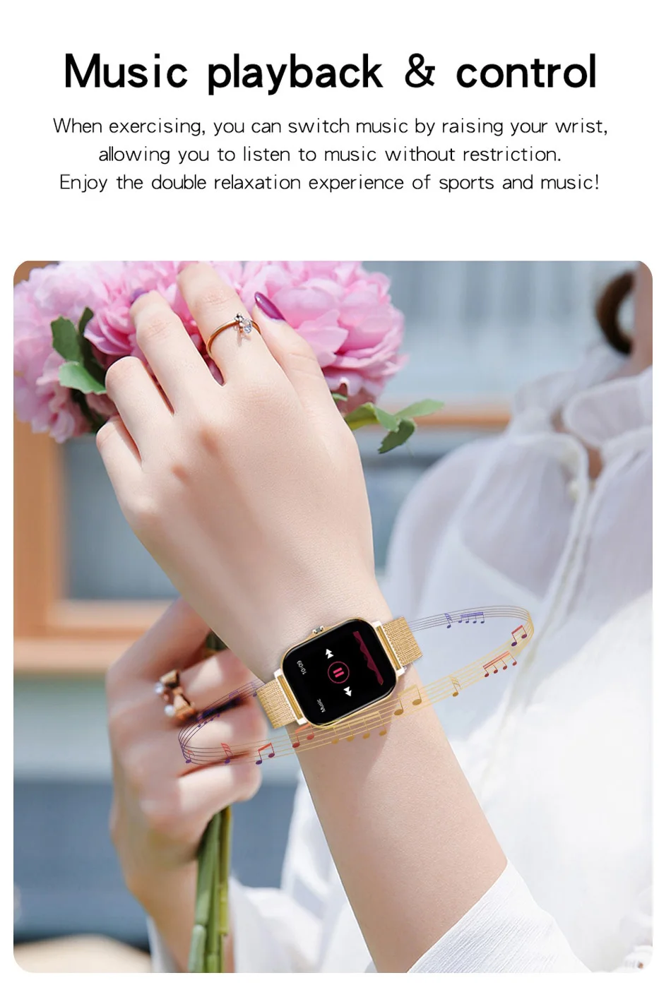 Smart Watch Android Phone 1.44'' Inch Color Screen Bluetooth Call Blood Oxygen/Pressure Monitoring Smart Watch Women Men