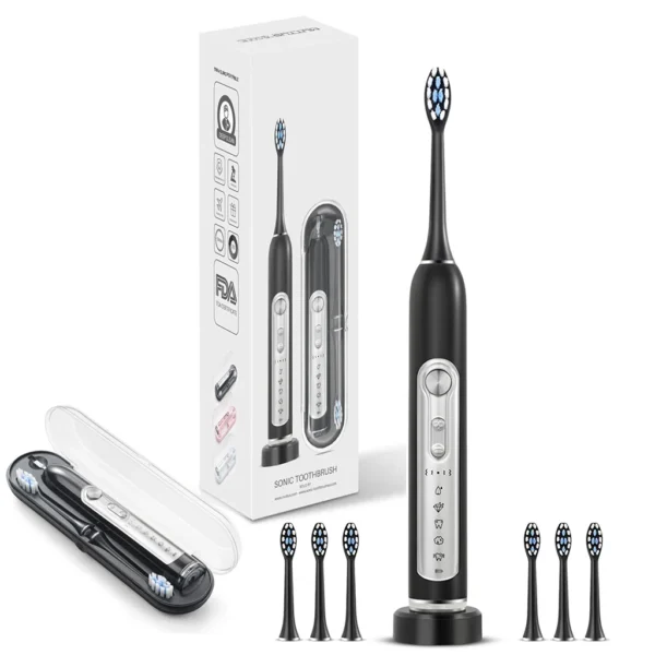 SUBORT S7 Super Sonic Electric Toothbrushes for Adult Kid Smart Timer Whitening Toothbrush IPX7 Waterproof Replaceable Heads Set