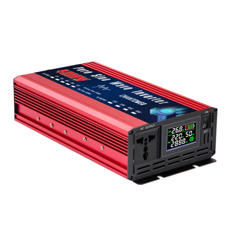 Pure Sine Wave Inverter 12V 220V 24V 110V 2000W 3000W 4000W 5000W DC To AC Portable Power Voltage Converter Car Solar Inverter