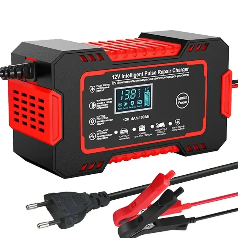 Sbc5330a4a4ff4aadab81b54ac8f6b7fbt.webp Car Battery Charger 12V Pulse Repair LCD Display Smart Fast Charge AGM Deep Cycle GEL Lead-Acid Charger For Auto Motorcycle