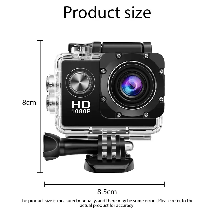 Portable  Action Cameras Waterproof Camera with Remote Control Outdoor Cycling Record HD Digital Cameras Photography Camera