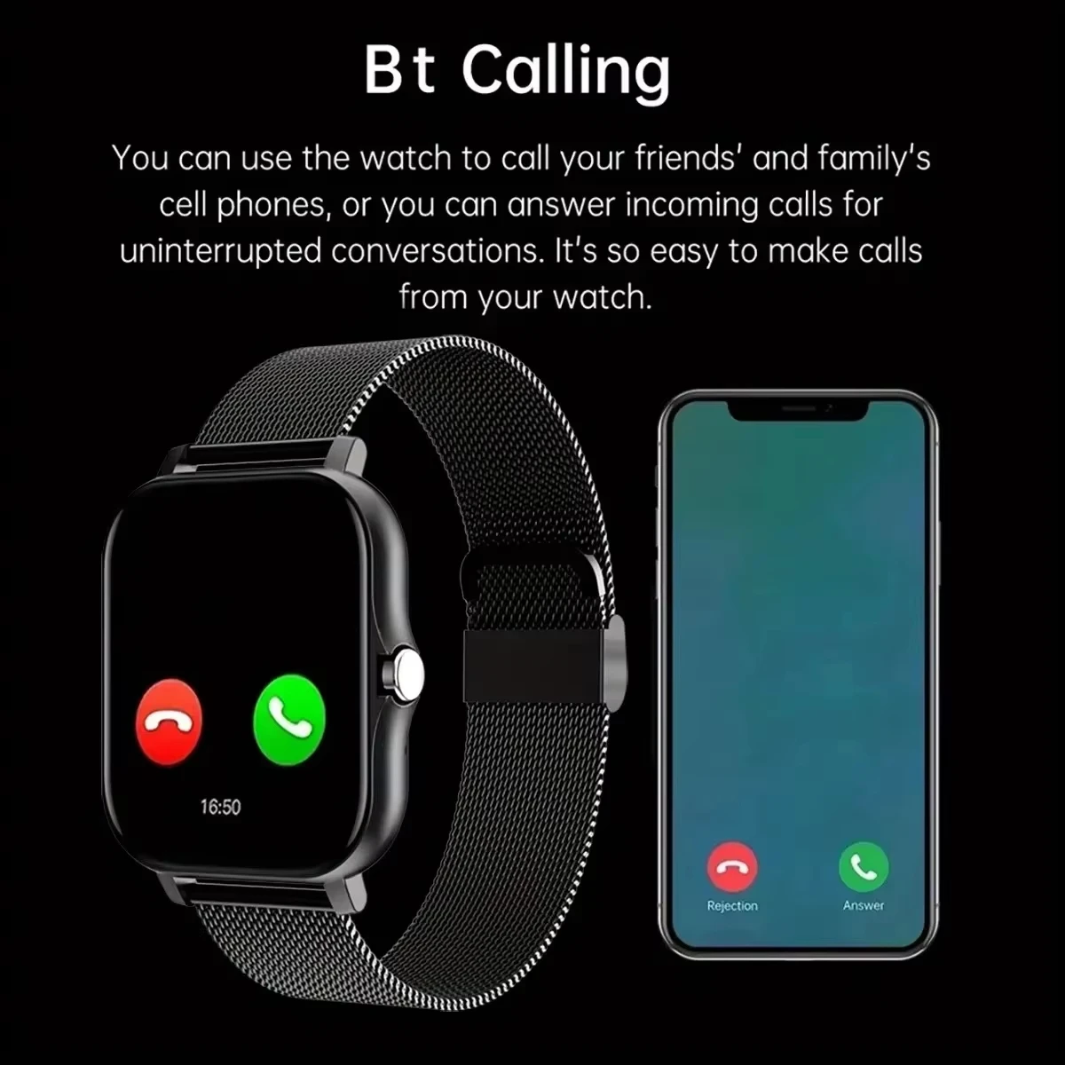 KESHUYOU 2025 New Bluetooth Answer Phone Smartwatch Bluetooth Talk Fitness Tracker Smartwatch For Men Women For Android IOS