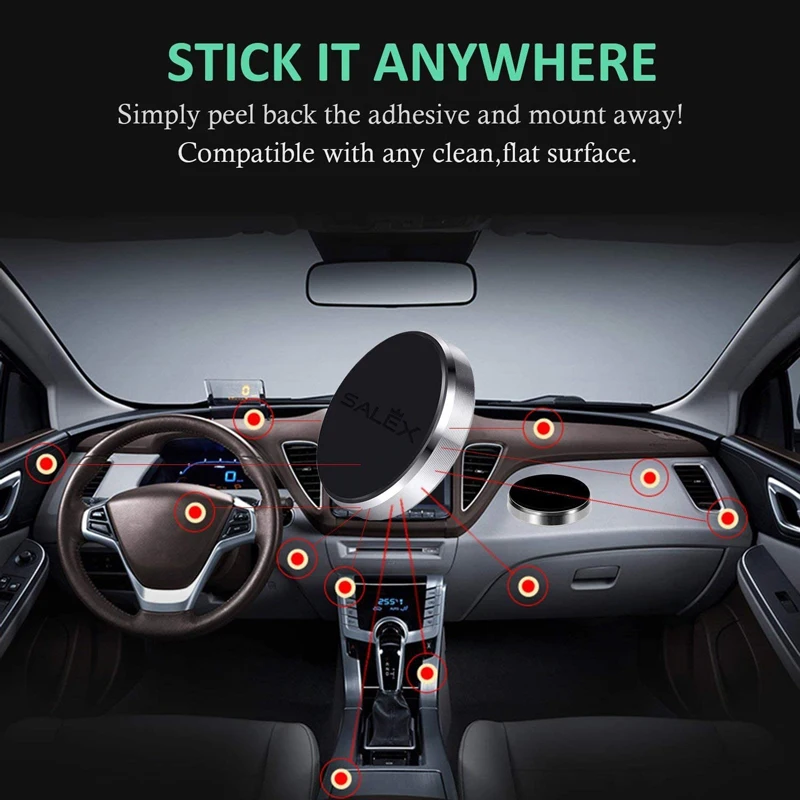 Magnetic Phone Car Holder Universal Magnetic Mount Bracket Stick on Car Dashboard Wall for iPhone Samsung Xiaomi Huawei