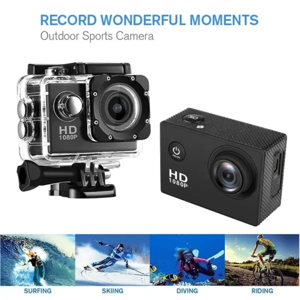 Portable  Action Cameras Waterproof Camera with Remote Control Outdoor Cycling Record HD Digital Cameras Photography Camera