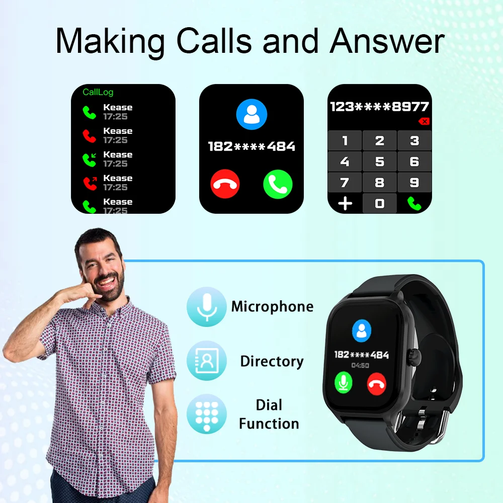 LAXASFIT 2025 New H9 Smartwatch Dial to Answer Calls Calorie Tracking Heart Rate Blood Oxygen Monitoring Bluetooth Smartwatch