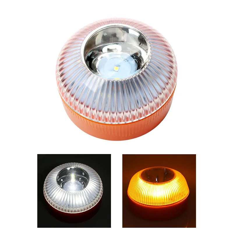1 PCs Led Car Emergency Light Flashlight Magnetic Induction Strobe Road Accident Lamp V16 Beacon Safety Accessory Need Battery