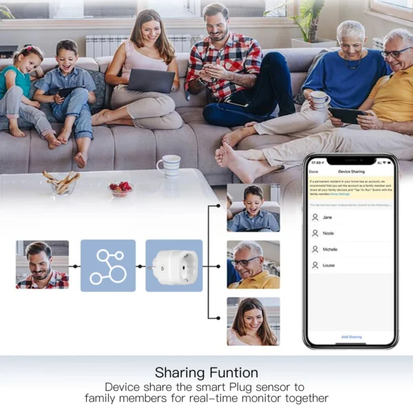 MOES WiFi Smart Power Socket Plug Brightness Adjust Timer For Tuya Smart Life App,Alexa Google Voice Control EU/UK/US