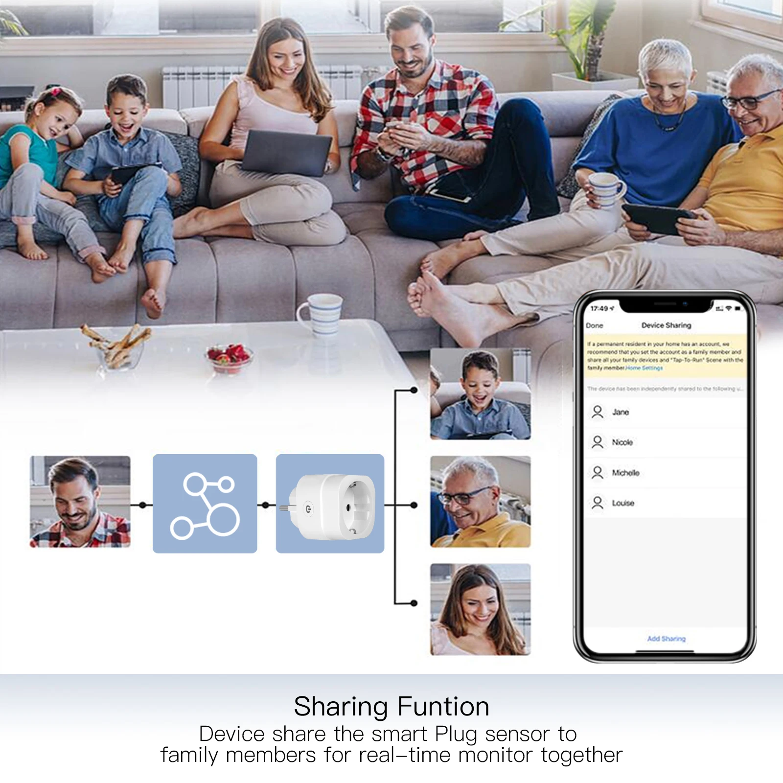 MOES WiFi Smart Power Socket Plug Brightness Adjust Timer For Tuya Smart Life App,Alexa Google Voice Control EU/UK/US